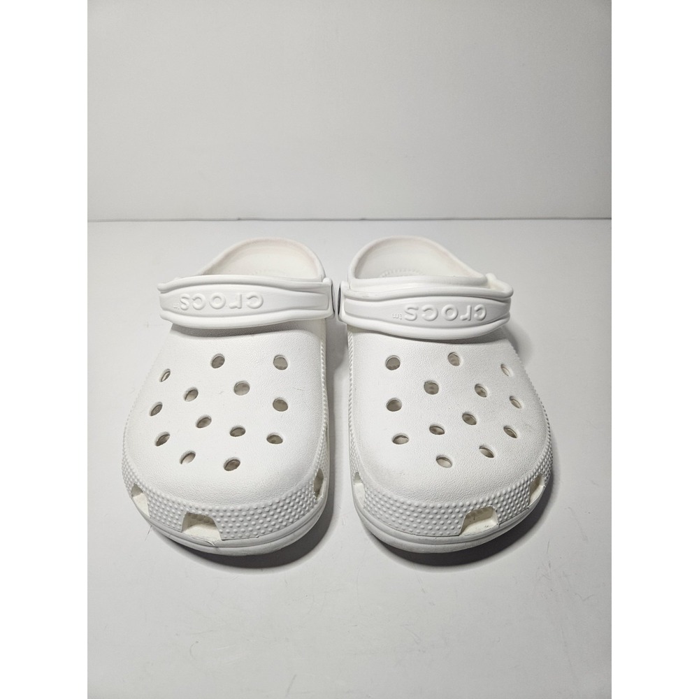 Crocs Classic Clogs White Water Shoes Slip On Mules 10001 Womens Size 5